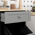 HOMCOM - Buffet latéral à poubelle basculante 10 gallons avec bac caché et tiroir - gris-Idéal pour la cuisine, le couloir ou la buanderie 