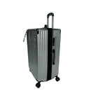 TRAVLR - Valise d'enregistrement légère à coque rigide, 24 po - Argent-Système d'expansion à fermeture éclair pour 20 % d'espace de rangement en plus