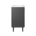 Modway - Augusta 24" Vanette de salle de bain - Gris blanc-Capsules de pied non marquées