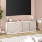 Hudson&Canal - Meuble TV Tullis pour téléviseurs jusqu'à 78" - Blanc aulne-Caractéristiques assemblage facile