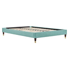 Modway - Harlow Performance Velvet Cadre de lit plateforme Queen, Monnaie-Cadre de lit plateforme Queen