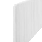 Modway - Milenna Chenal Touffé Tissu rembourré Tête de lit complète/Queen, Blanc-Assemblée requise