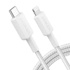 Anker - Câble USB-C vers Lightning 6 pieds - Blanc-Qualité supérieure : Matériaux de qualité garantie et testés en interne pour supporter jusqu'à 80 kg, avec une durée de vie de 12 000 torsions