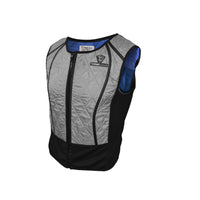TechNiche—Veste de sport hybride, argenté, moyen-Fermeture à glissière à l’avant avec ventilation en filet et conception à encolure dégagée