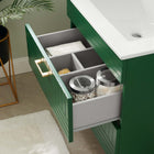 Modway - Daybreak 24" Vanette de salle de bain - Vert Blanc-Évier en céramique avec comptoir intégré