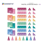 Connetix - Pastel Pack de Démarrage, Contenant 64 Pièces-Idée cadeau pour les garçons, les filles et les enfants de 3 ans et plus qui souhaitent commencer une collection de tuiles magnétiques ou élargir les possibilités de jeu