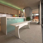 Manhattan Comfort - Ensemble de 2 bancs de salle à manger Coney 53,14 po style milieu du siècle moderne - Blanc-Capacité d’assise pour 2 personnes par banc