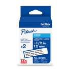 Brother - TZe231 Ruban laminé authentique pour étiqueteuses P-touch, 12 mm L x 8 m L - blanc avec texte noir - Paquet de 2-Ensemble de 2 rubans laminés blancs avec texte noir TZe de 12 mm pour étiqueteuses P-touch de Brother.