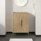 Modway - Awaken 24" Armoire à coiffeuse de salle de bain - Chêne-Construction en bois massif et MDF