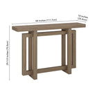 Hudson&Canal - Console Breslow 44" L - Chêne gris vieilli-Dimensions du produit : 10" L x 44" l x 29,5" H