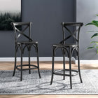 Modway - Gear Tabouret de comptoir - Noir-Capsules de pied non marquées