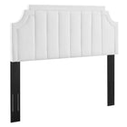 Modway - Alyona Chenal Touffé Performance Velvet Tête de lit King/King de Californie, Blanc-Tête de lit Channel Tufted King/California King