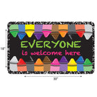 Ashley Productions - The Original Fun Mat - Tapis de Bienvenue - 18" x 30" - Crayons de Composition Bienvenue à Tous-Antidérapant et durable : Le support en caoutchouc robuste garantit la sécurité et la durabilité, idéal pour les zones à fort passage.