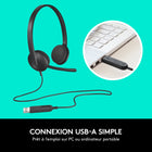 Logitech – Casque d’écoute USB H340-Serre-tête léger et réglable pour un ajustement parfait