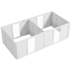 PawHut - Box de mise bas avec portes amovibles pour petits chiens - 65 po L x 31,5 po l x 19 po H-Hauteur réglable avec deux panneaux amovibles pour contrôler les mouvements des chiots