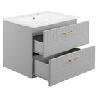 Modway - Daybreak 24" Vanette de salle de bain - Blanc gris clair-5