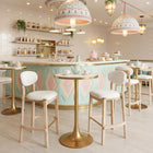 Zuo - Bite Table de bar - Beige/Or-Matériau: Acier