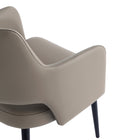 Manhattan Comfort - Lot de 2 fauteuils de salle à manger modernes Tremont 58 cm, revêtement similicuir taupe-Mousse haute densité pour un confort et une durabilité accrus