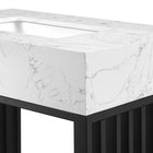 Modway - Gridiron 30" Vanette de salle de bain - Blanc Noir-Matchs non inclus