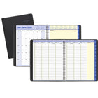 AT-A-GLANCE - Cahier de rendez-vous hebdomadaire/mensuel QuickNotes 2026 - 10 7/8 po H x 8 1/4 po l - noir - bilingue-Rendez-vous aux 15 minutes, 8 h 00 à 20 h 45