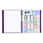 Blueline - Livre de notes NotePro à couverture rigide - 10,75 po L x 8,5 po H - Raisin - 300 pages-Pochette de rangement