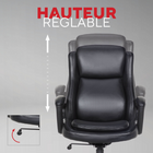 Staples - Fauteuil de bureau de massage - noir-Inclinaison et tension d’inclinaison réglables