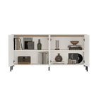 Manhattan Comfort - Buffet moderne Abbey 170 cm - Érable et blanc cassé-10
