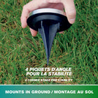 Bell + Howell - Lumières de chemin d’extérieur à disque pivotant à énergie solaire avec 8 ampoules LED - Paquet de 4-10