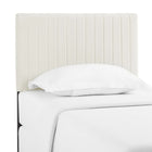 Modway - Keira Performance Velvet Tête de lit jumelée, Ivoire-Tissu résistant aux taches durable