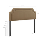 Modway - Magnolia Taille Velvet Performance Résistant aux Taches Tête de lit Queen size - Taupe-Tête de lit capitonnée Queen size