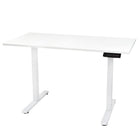 Ezywork - Bureau assis-debout électrique à double moteur et hauteur réglable - Structure et plateau blancs-Électrique avec DOUBLE MOTEUR