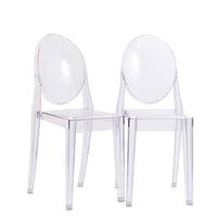 Modway - Casper Chaises de salle à manger Ensemble de 2 - Clair-Pour un usage extérieur