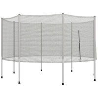Soozier - Filet de trampoline 12 pi avec 8 poteaux-Enceinte de filet uniquement, trampoline non inclus