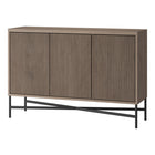 Hudson&Canal - Buffet Brighton 48" L - Chêne gris vieilli-Le dessus a une capacité de poids de 75 lb, la zone de stockage intérieure peut contenir 35 lb sur chaque étagère
