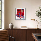 Frameworth - Cadre Ivan Demidov Collage Portrait Canadiens - Impression Encadrée - 16 po L x 20 po H-Pièce d'affichage idéale pour un bureau à domicile, une salle de jeux, un coin des partisans ou tout décor de hockey des Canadiens de Montréal