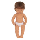 Miniland - Poupée bébé anatomiquement correcte de 15 pouces - garçon caucasien - cheveux roux-Corps articulé