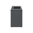 Modway - Bryn Fixation murale de 48" Vanette de salle de bain - Gris Noir-Évier en céramique avec comptoir intégré