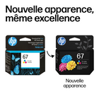 Cartouche d'encre d'origine HP 67 trois couleurs-Standard