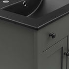 Modway - Nantucket 24" Vanette de salle de bain - Gris Noir-Portes à fermeture douce