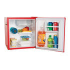 Frigidaire - Réfrigérateur bar rétro avec ouvre-bouteille sur le côté - 1,6 pi ca - Rouge-Deux étagères dans la porte permettent le rangement facile des canettes individuelles ainsi que de bouteilles de 2 L