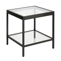 Hudson&Canal - Table d'appoint carrée Alexis de 50 cm de largeur par - Bronze noirci-Un design contemporain moderne pour votre salon, votre chambre et plus encore