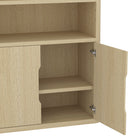 Manhattan Comfort - Rivington bibliothèque moderne à 4 étagères avec armoire 40" - Chêne naturel-La texture riche du grain de bois apporte chaleur et dimension naturelles