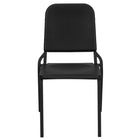 Flash Furniture - Chaise de musique/d'orchestre Melody noire empilable de la série HERCULES à haute densité-L'angle de 97 degrés du siège à dossier permet une capacité respiratoire maximale