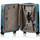 CHAMPS - Ensemble de bagages extensibles  3 pièces - à parois rigides Collection Fresh II - Bleu-Poignées supérieures et latérales