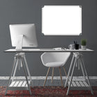 Quartet - Tableau blanc magnétique avec cadre Euro, 24 po x 36 po-Idéal pour une utilisation légère à la maison ou au bureau