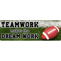 Ashley Productions - The Original Fun Mat - Tapis Coureur - 15 -5" x 47" - Travail d'Équipe de Football-Mesures et design : Le tapis de course d'équipe de football mesure 15,5 po x 47 po.
