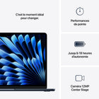 Apple - Portatif MacBook Air 13 po - Puce M4 - SSD 256 Go - Mémoire unifiée 16 Go - Minuit - Français-Si Vous Aimez iPhone, Vous Allez Adorer Mac - Mac fonctionne en parfaite synergie avec vos autres appareils Apple. Affichez et contrôlez votre téléphone sur votre Mac grâce à la recopie d’iPhone. Copiez une image sur iPhone et collez-la sur votre Mac, ou utilisez Mac pour texter dans Messages et répondre à des appels FaceTime