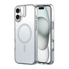 AXS - Crystal Shield Étui D3O fabriqué avec du plastique recyclé MagSafe compatible pour Apple iPhone 16 Plus - Gris Dégradé-Design minimaliste offrant une protection contre les chutes de 6 pieds