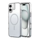 AXS - Crystal Shield Étui D3O fabriqué avec du plastique recyclé MagSafe compatible pour Apple iPhone 16 Plus - Gris Dégradé-Design minimaliste offrant une protection contre les chutes de 6 pieds