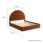 Modway - Solana Arqué Performance Velvet Lit de plateforme complet, Rouille-8